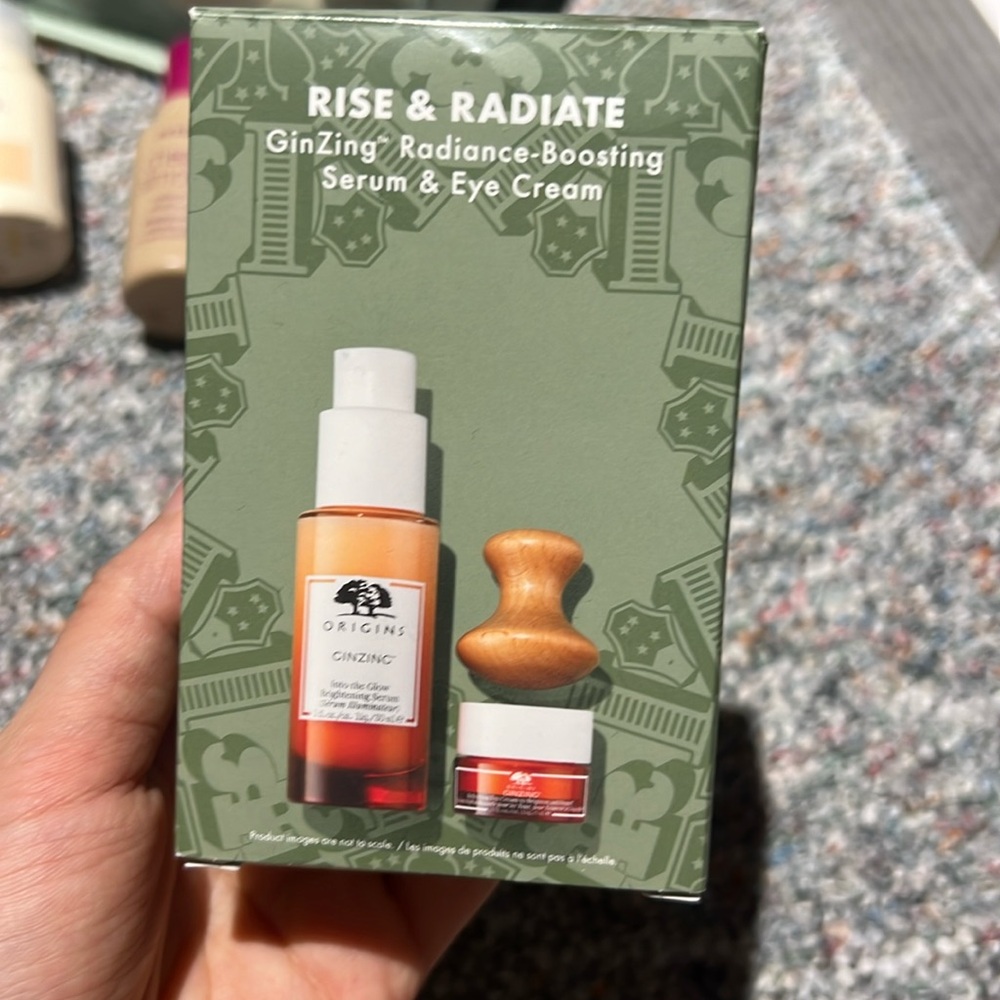 new origins rise & radiate ginseng radiance boosting serum eye cream set